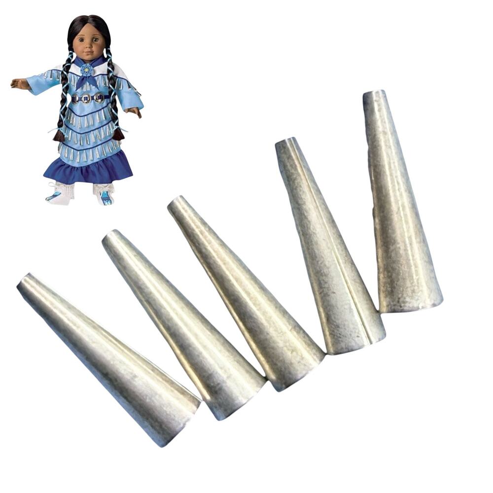 American Girl Kaya Doll Jingle Dress Set 5 Jingles 1" Silver + Beads To Sew On